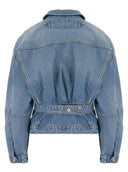 JACHETA JACQUEMUS, Belted Denim Jacket, Blue