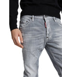 JEANS DSQUARED2, Brushed Cotton Stretch Denim Skater Jeans