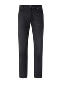Jeans JACOB COHEN, Luis Regular 5 Pocket Jeans in Black Stretch Denim with Vintage Wash