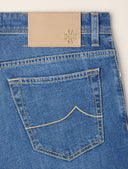 Jeans Jacob Cohen, Regular-Slim 5 Pocket Jeans in Medium Blue Comfort Denim