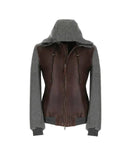 Jacheta L.B.M 1911, Grey Wool Details, Leather, Brown