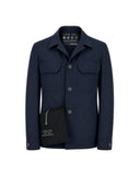 Jacheta LBM, Technical jersey overshirt in mineral sand bleu