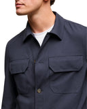 Jacheta LBM, Technical jersey overshirt in mineral sand bleu