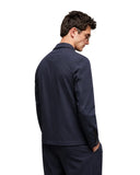 Jacheta LBM, Technical jersey overshirt in mineral sand bleu