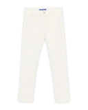 Jeans JACOB COHEN, White denim scott jeans with suede label