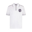 Tricou STEFANO RICCI, Model Polo, Full White, Logo brodat