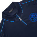 Tricou STEFANO RICCI, Model Polo, Zip Insert, Blue
