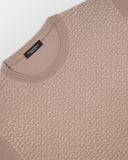 Tricou STEFANO RICCI, Crew neck sweater in cotton and silk, Beige