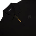 Tricou STEFANO RICCI, Model Polo Clasic, Black, Insertie fermoar