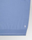 Tricou STEFANO RICCI, Cotton knit zip polo, Albastru