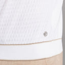 Tricou STEFANO RICCI, Polo, Three Button, Monogram, Silk, White