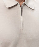 Tricou STEFANO RICCI, Polo Design, Monogram Insert, Silk, White