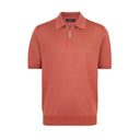 Tricou STEFANO RICCI, Polo, Zipper, Monogram, Silk, Light Red