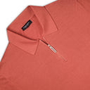 Tricou STEFANO RICCI, Polo, Zipper, Monogram, Silk, Light Red