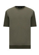 Tricou STEFANO RICCI, Crew neck sweater in silk, Verde
