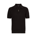Tricou STEFANO RICCI, Model Polo, Imprimeu geometric, Black