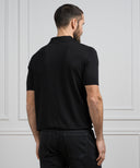 Tricou STEFANO RICCI, Model Polo, Insertie fermoar, Imprimeu texturat
