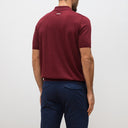 Tricou STEFANO RICCI, Polo Design, Monogram Insert, Silk, Burgundy