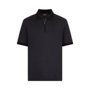 Tricou STEFANO RICCI, Polo, Zipper, Monogram, Silk, Black