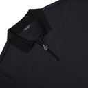 Tricou STEFANO RICCI, Polo, Zipper, Monogram, Silk, Black