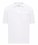 Tricou STEFANO RICCI ,White silk polo with emblem