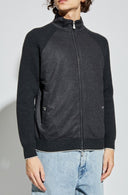 Cardigan ELEVENTY, GREY Wool cardigan with stand-up collar