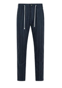 Pantaloni ELEVENTY,NAVY WOOL AND CASHMERE TROUSERS