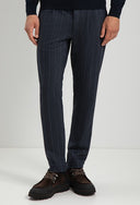 Pantaloni ELEVENTY,NAVY WOOL AND CASHMERE TROUSERS