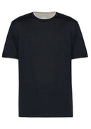 Tricou ELEVENTY, BLACK T-shirt with a round neckline