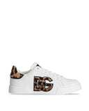 Sneakers DOLCE & GABBANA, logo-patch sneakers, leopard print