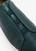 Sneakers Zegna, Low Top, Triple Stitch, Green