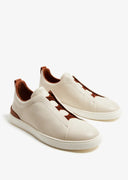 Sneakers Zegna, Low Top,Triple Stitch  White