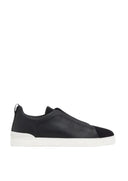 Sneakers Zegna, Low Top, Triple Stitch, Bleumarin
