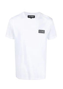 Tricou LES HOMMES,  Bumbac, Logo metalic, Alb