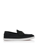 Loafers CHRISTIAN LOUBOUTIN, Boat Shoes - Reversed nubuck leather - Black - Men