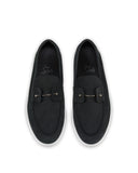 Loafers CHRISTIAN LOUBOUTIN, Boat Shoes - Reversed nubuck leather - Black - Men