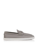 Loafers CHRISTIAN LOUBOUTIN, Boat shoes - Grained nubuck leather ,Phantom Grey