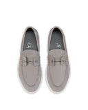 Loafers CHRISTIAN LOUBOUTIN, Boat shoes - Grained nubuck leather ,Phantom Grey