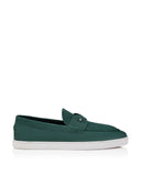 Loafers CHRISTIAN LOUBOUTIN, Boat shoes, Grained nubuck leather Agave