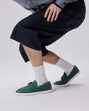Loafers CHRISTIAN LOUBOUTIN, Boat shoes, Grained nubuck leather Agave