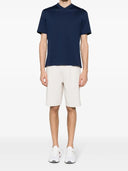 Tricou BRUNELLO CUCINELLI, Decolteu V, Model clasic, Bleumarin, M0B131344C4425