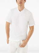 Tricou BRUNELLO CUCINELLI, Decolteu V, Model clasic, Alb