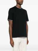 Tricou BRUNELLO CUCINELLI, Contrast Trim, Black