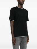 Tricou BRUNELLO CUCINELLI, Design Stratificat, Black