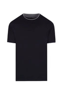 Tricou BRUNELLO CUCINELLI, Logo Print, Grey Details, Black