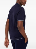 Tricou BRUNELLO CUCINELLI, Embroidered Logo, Navy Blue