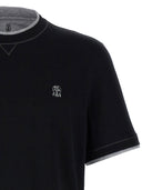 Tricou BRUNELLO CUCINELLI, Layered T-Shirt, Black