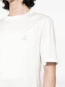 Tricou BRUNELLO CUCINELLI, Logo Print, White