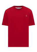 Tricou BRUNELLO CUCINELLI, Classic Design, Rosu