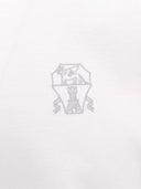 Tricou BRUNELLO CUCINELLI, Classic Design, Grey Logo, White